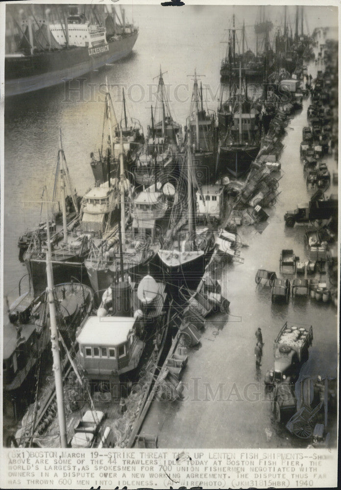 1940 Press Photo fish shipments in Boston - Historic Images