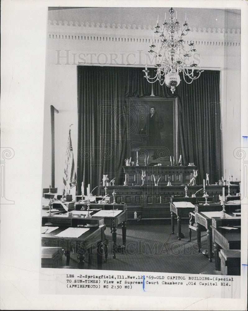 1969 Press Photo of the interior of the old capitol building in Springfield, IL - Historic Images