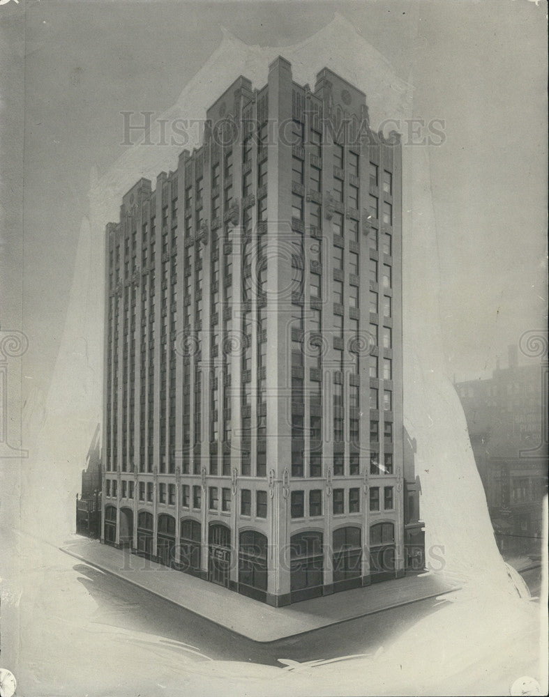 Press Photo of a architectural rendering of Empire Savings Building - Historic Images