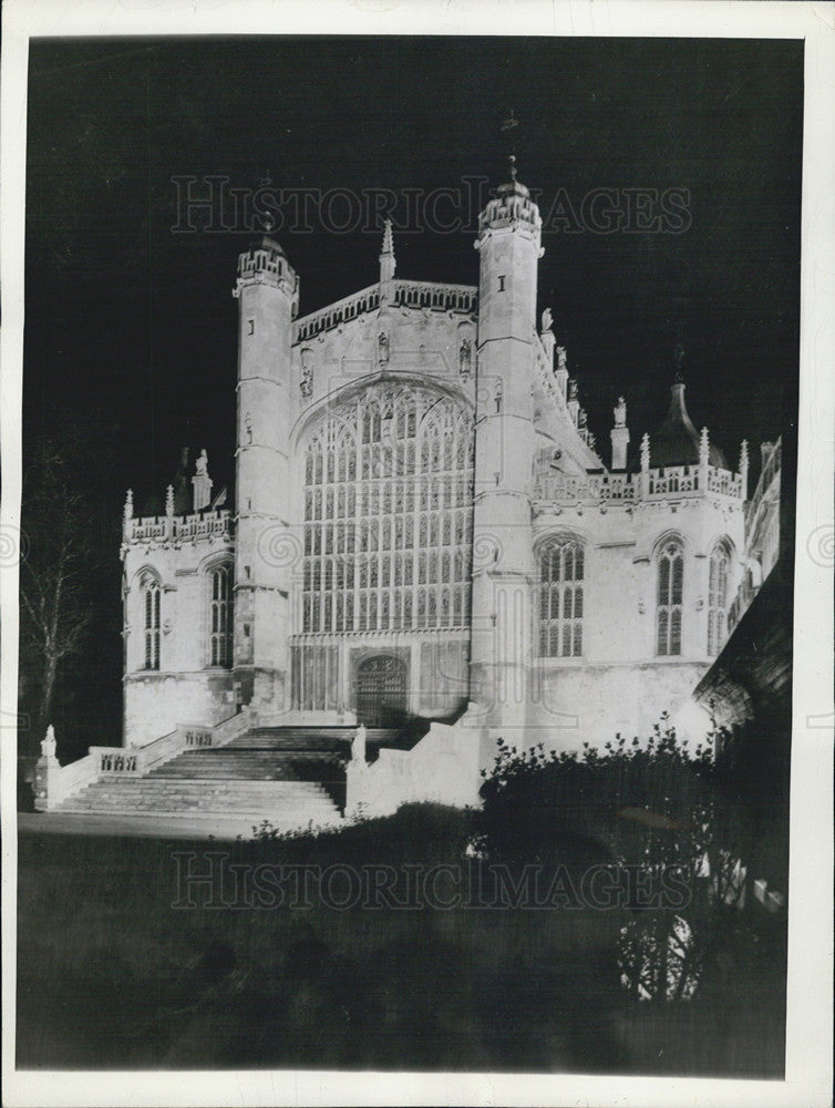 1937 Press Photo Windsor Castle Chapel Berkshire England St. George&#39;s Landmark - Historic Images