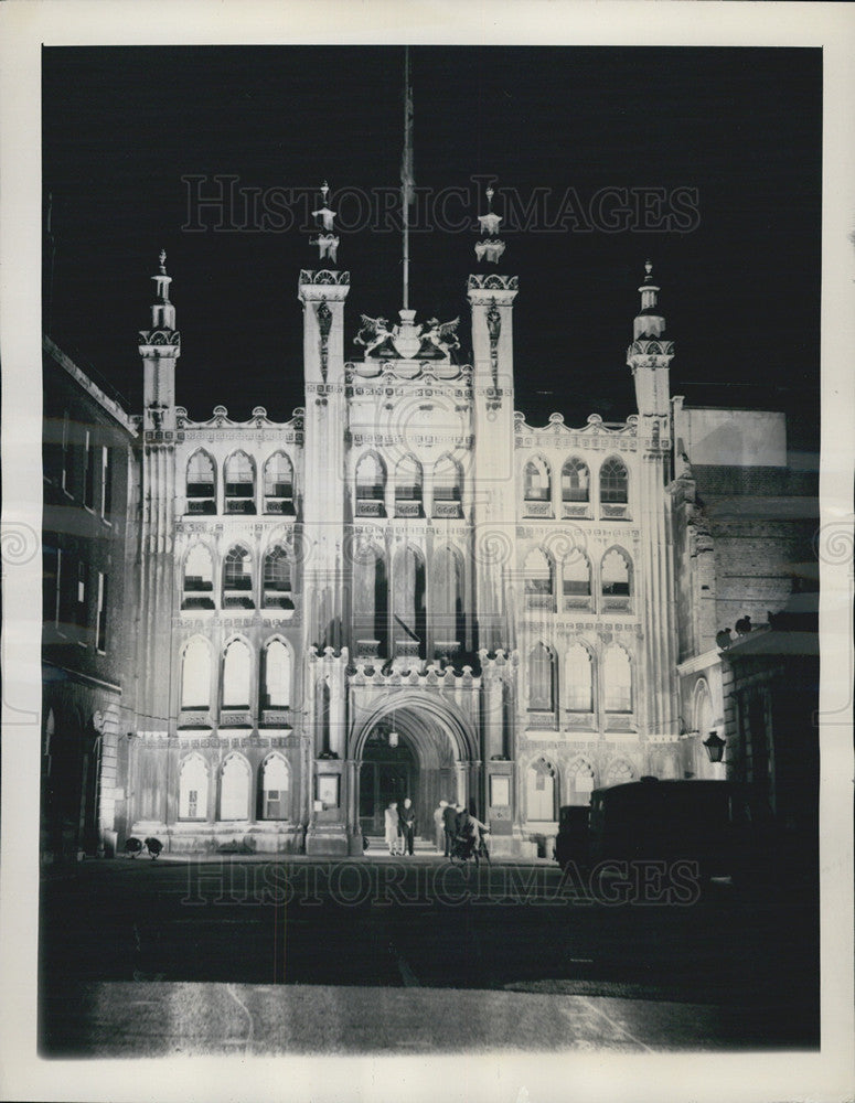 1945 Press Photo London&#39;s Guildhall suffered fire damge - Historic Images