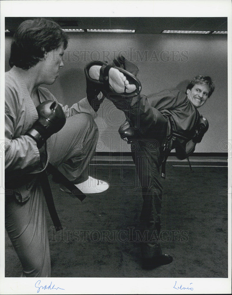 1984 Press Photo Tae Kwon Do Lewis Graden - Historic Images