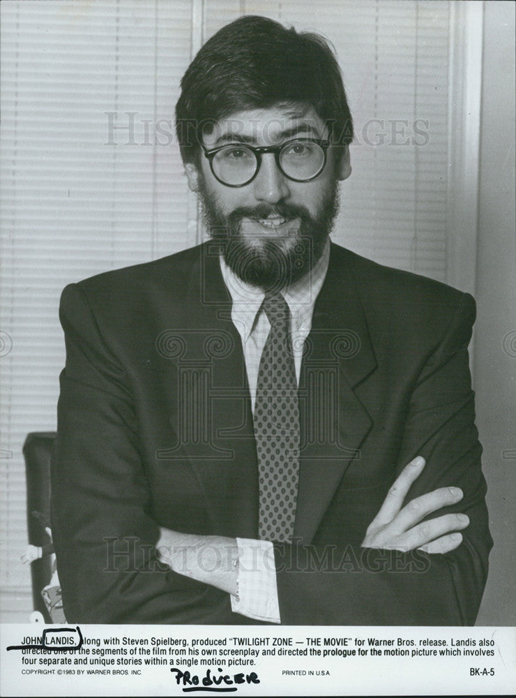 1989 Press Photo John Landis producer Twilight Zone - The Movie - Historic Images