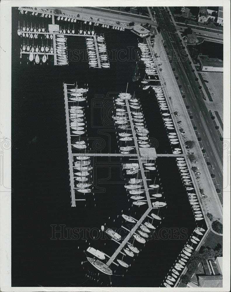 1978 Press Photo Aerial View of Boats  at St Petersburg Yacht Basin - Historic Images