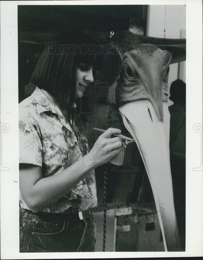 Undated Press Photo modelmaker Tree O'Donnell Smithsonian Institute Washington D.C. - Historic Images