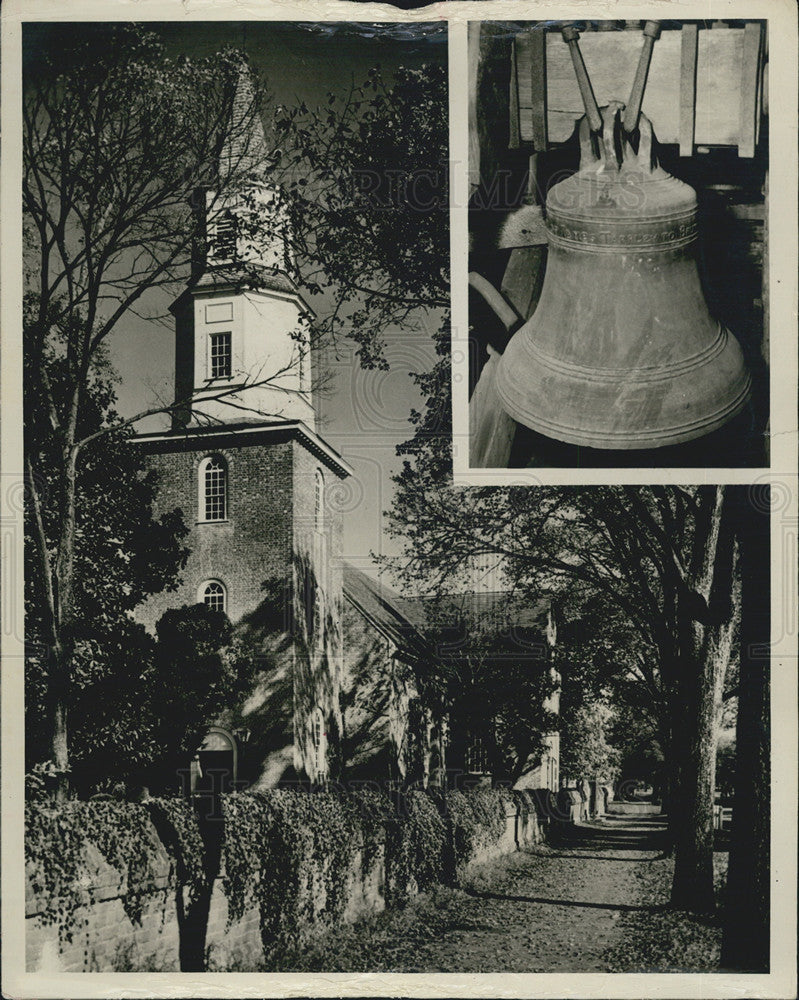 1995 Press Photo Liberty bell in Burton Parish Church - Historic Images