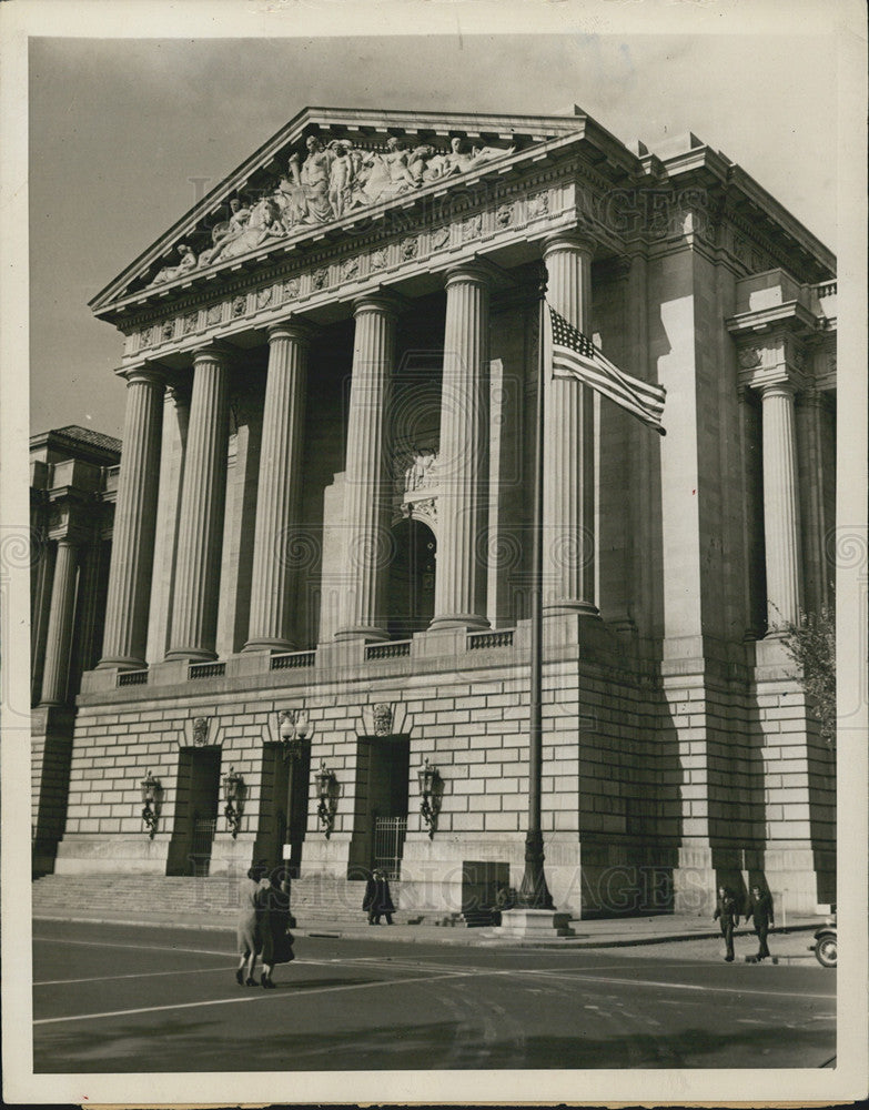 1940 Press Photo The Interdepartmental Government Auditorium Viewed From Outside - Historic Images