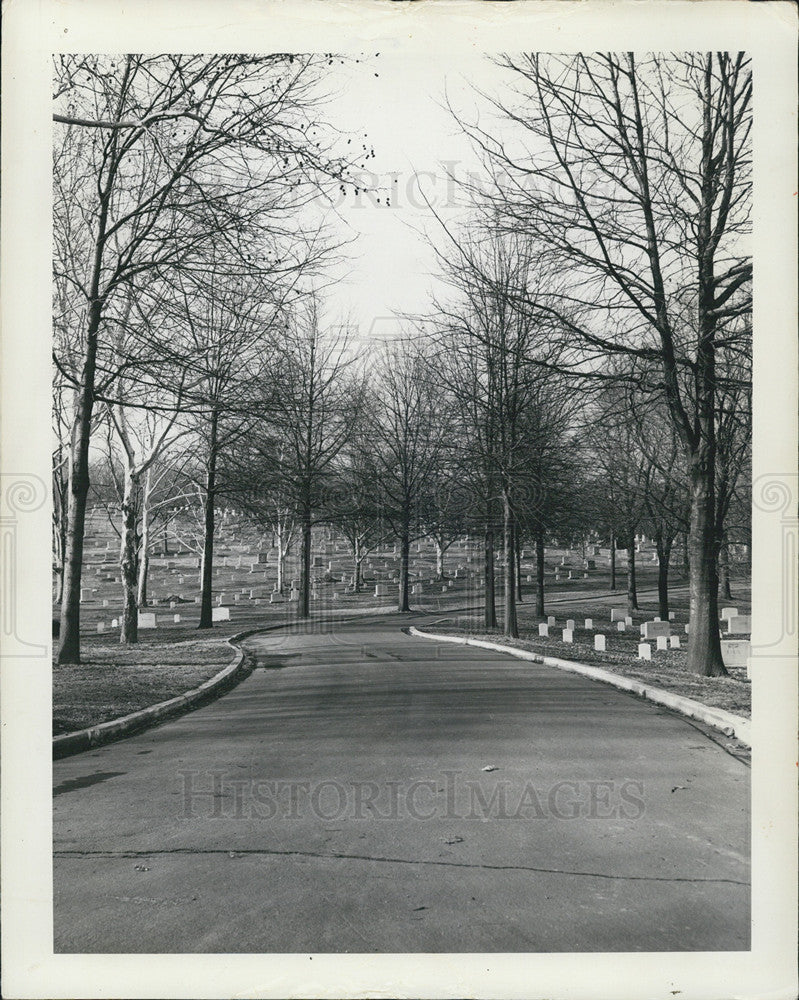 1964 Press Photo Arlington National Cemetery, a Military Cemetery in Virginia - Historic Images