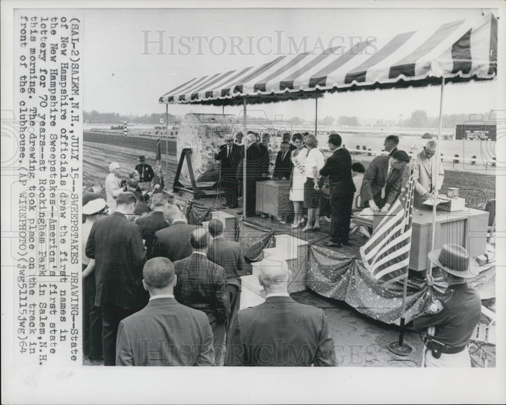 1965 Press Photo new Hampshire Lottery - Historic Images