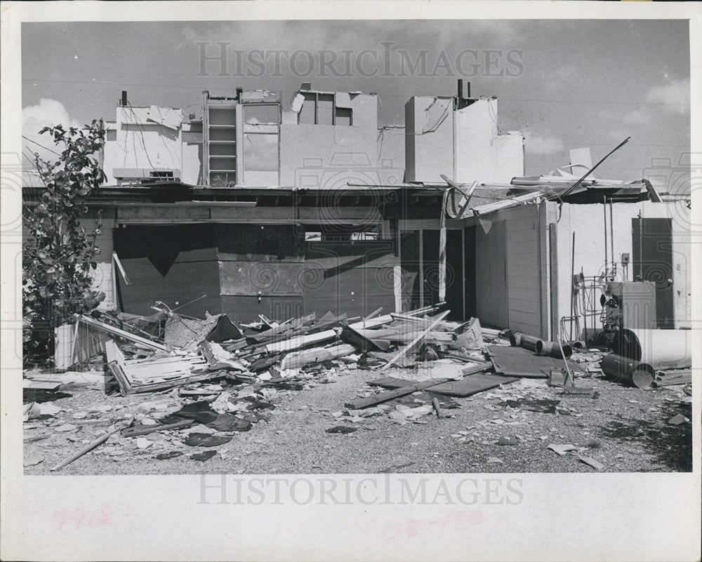 1966 Press Photo William Billings&#39; Home Demolished By Hurricane - Historic Images