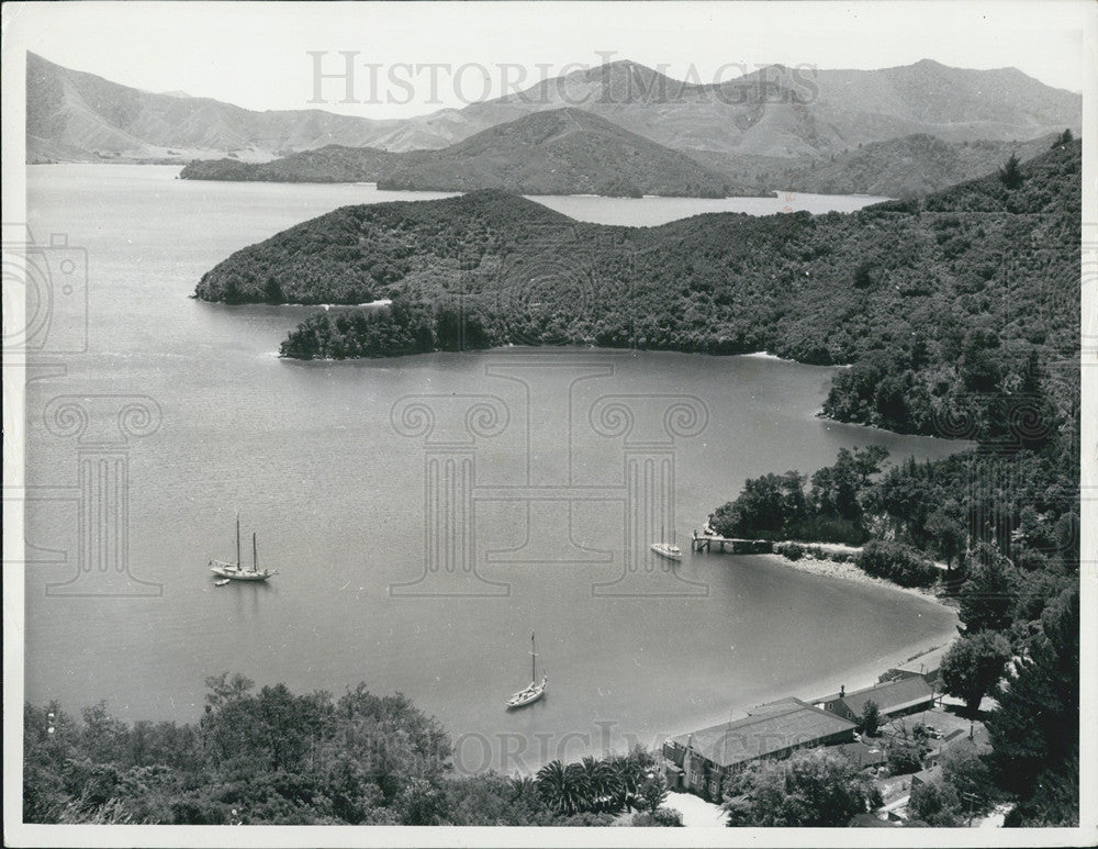 1968 Press Photo delightful bay scenic Marlborough Sounds New Zealand - Historic Images