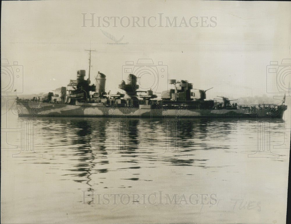 1944 Press Photo US Destroyer O&#39;Bannon Receives Citation Outstanding Performance - Historic Images