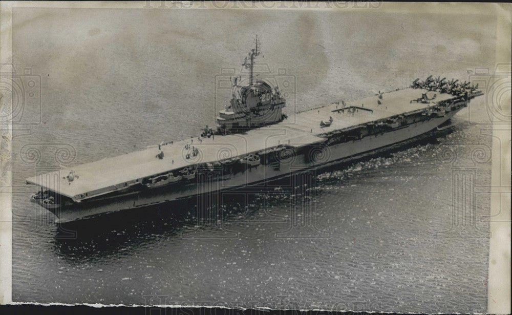 1954 Press Photo Aircraft Carrier Benninton - Historic Images