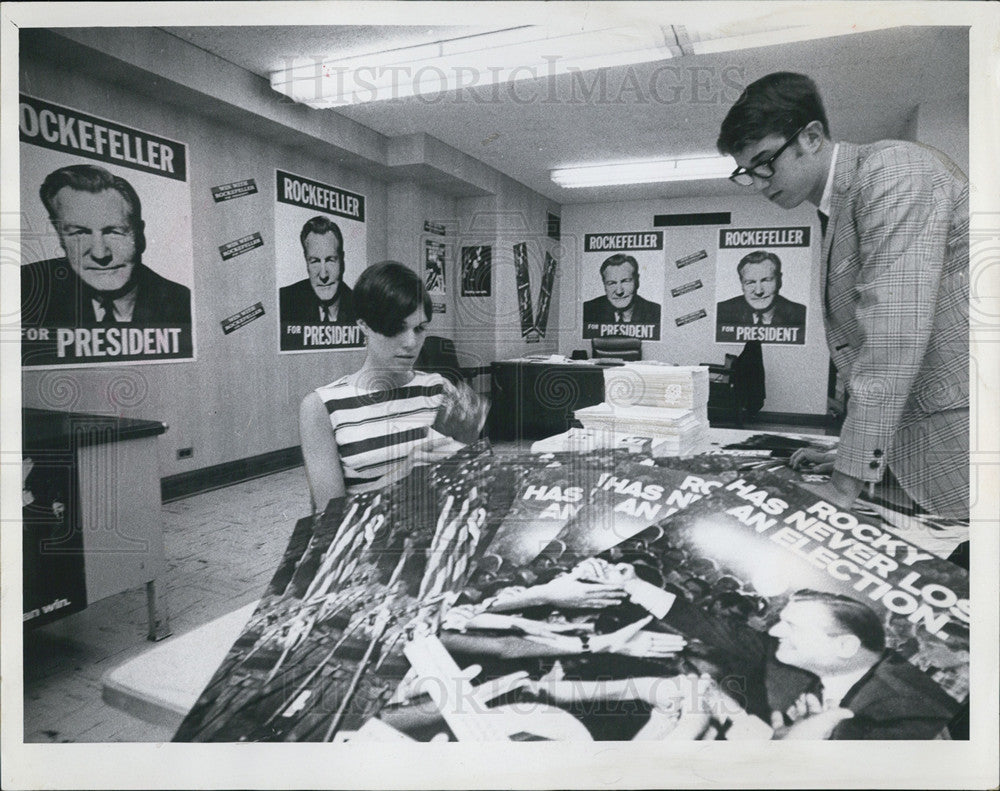 1968 Press Photo Harry &amp; Sybil Pascal Run Rockefeller&#39;s New Majority Youth Group - Historic Images