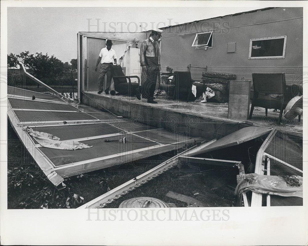 1966 Press Photo Tornado Destroyed Cabana Mobile Home Lloyd Kyle Pinellas County - Historic Images