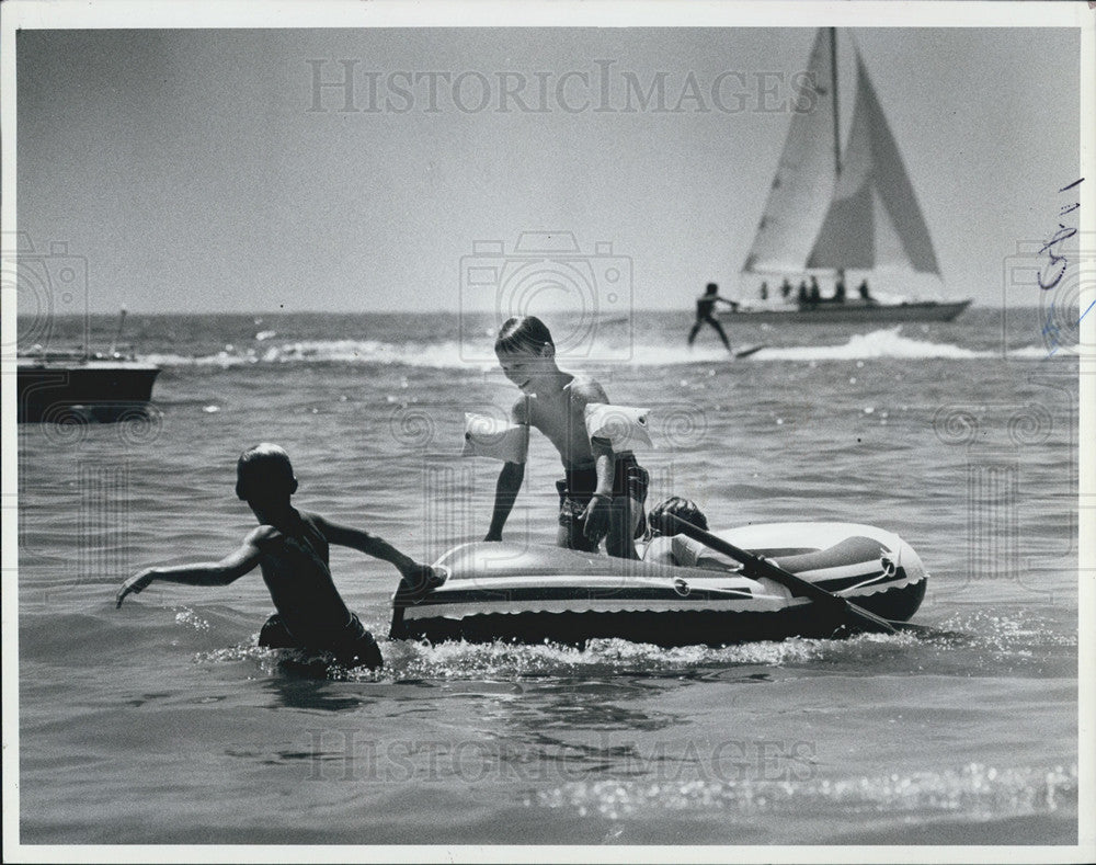 1984 Press Photo Heath Hurley Bjorn Wennerstron Sail St. Petersburg Beach - Historic Images