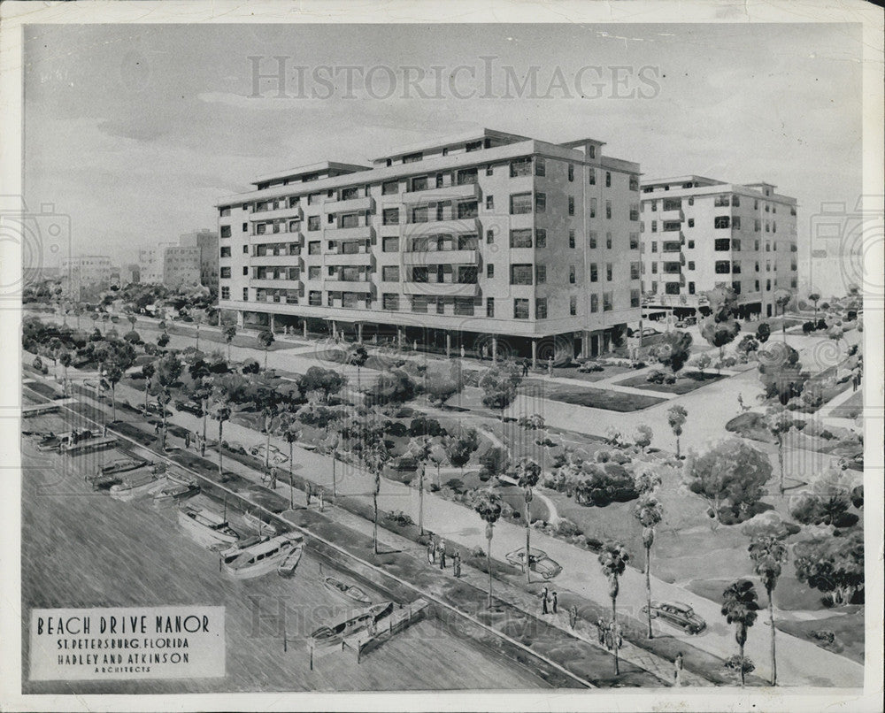 1977 Press Photo Beach Drive Manor St. Petersburg Florida - Historic Images