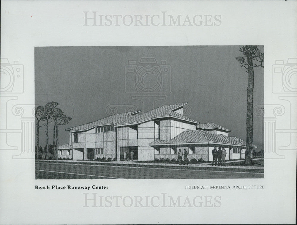 1987 Press Photo Exterior Beach Placer Runaway Center Friedman McKenna Architect - Historic Images