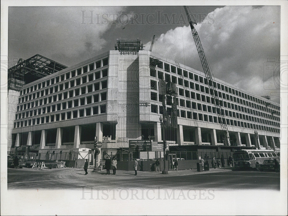 1973 Press Photo Construction Of Hoover Building-FBI Headquarters - Historic Images