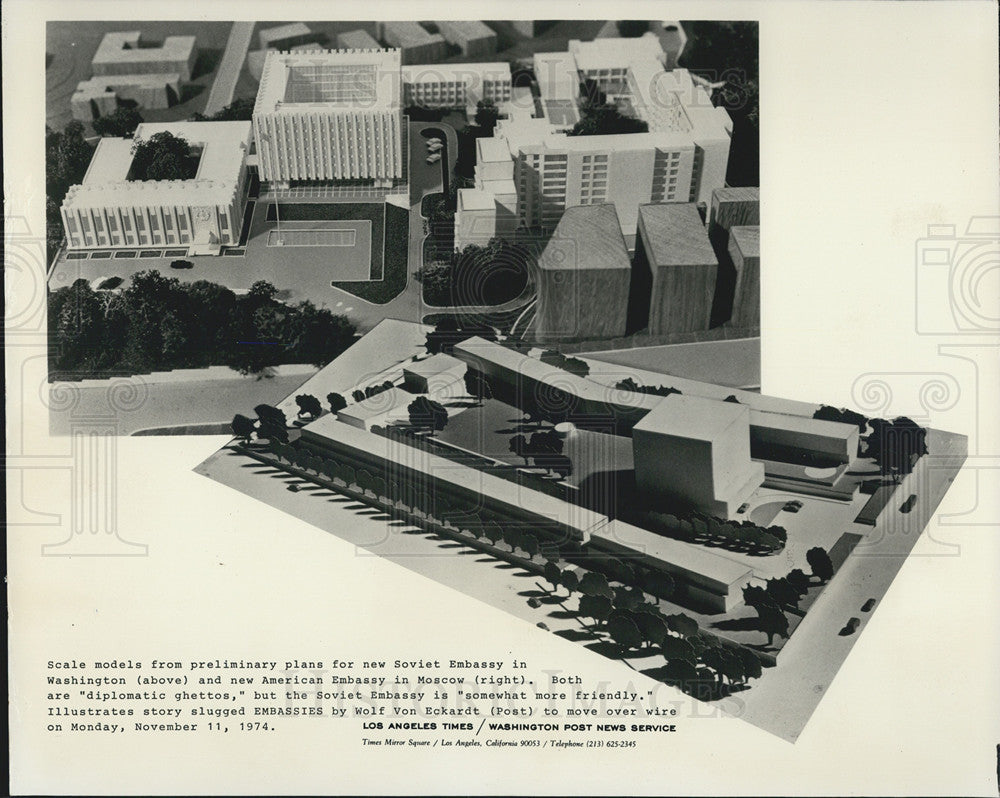 1974 Press Photo Model, Russian Embassy, Washington, DC - Historic Images