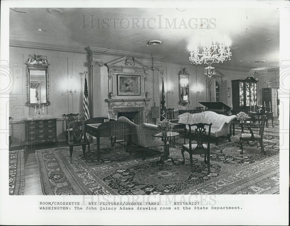 1982 Press Photo John Quincy Adams Drawing Room At State Department-COPY - Historic Images