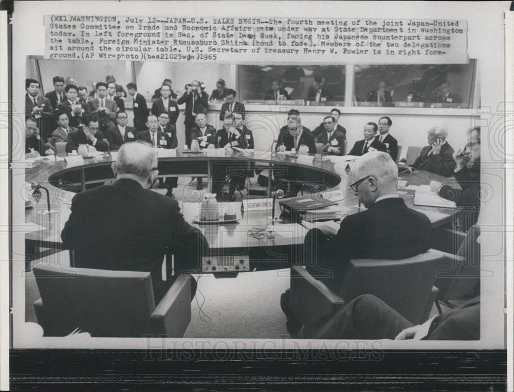 1965 Press Photo Joint Japan United States Committee Trade Economic Affairs - Historic Images