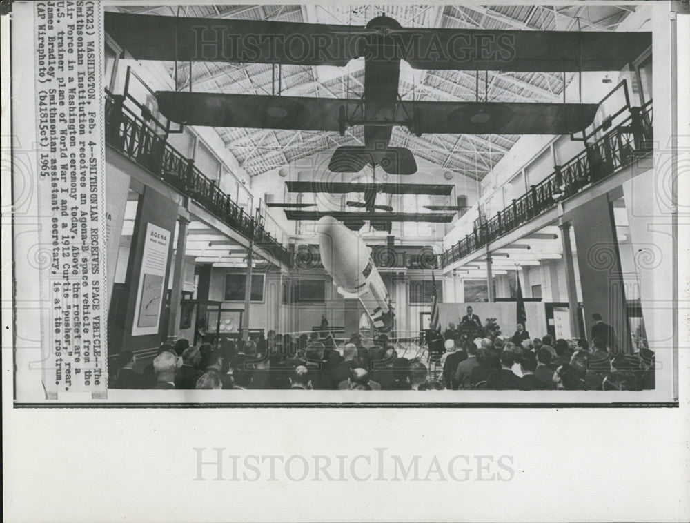 1965 Press Photo National Air and Space Museum, Agena-E Space Vehicle - Historic Images