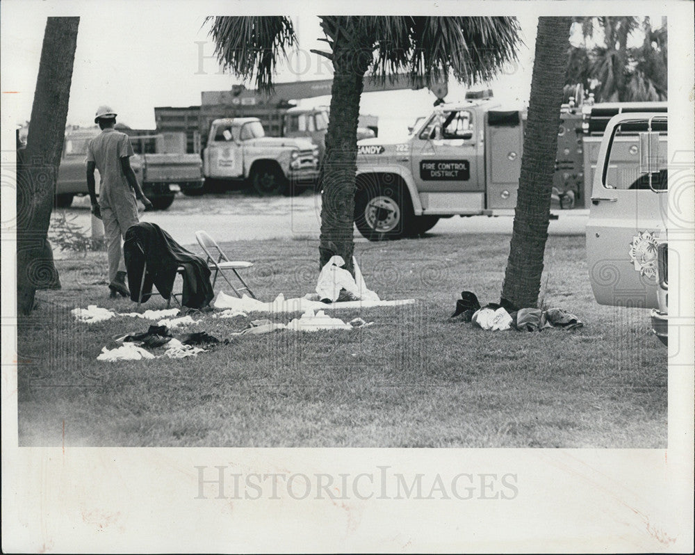 1976 Press Photo Florida Power Corp Plant Explosion Scene - Historic Images