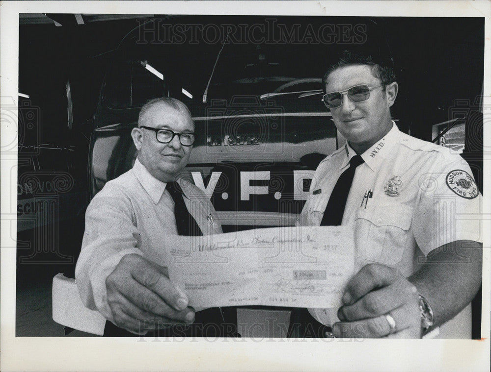 1974 Press Photo Hudson Fire Department - Historic Images