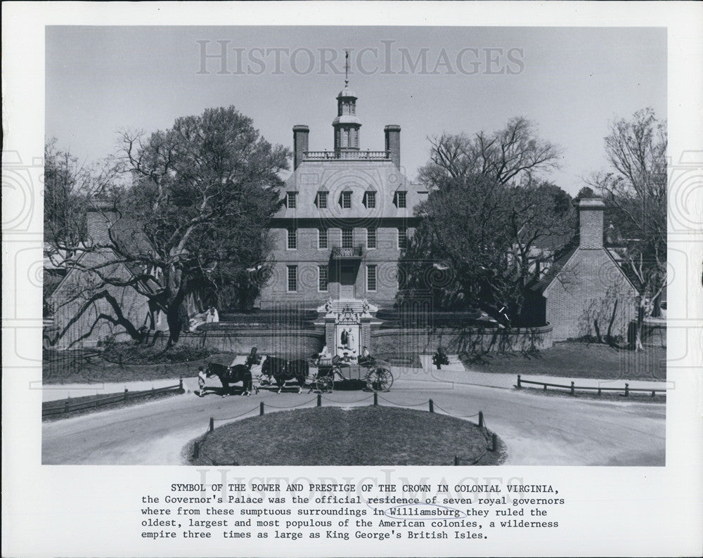 1981 Press Photo Governor&#39;s Palace, Colonial Williamsburg - Historic Images