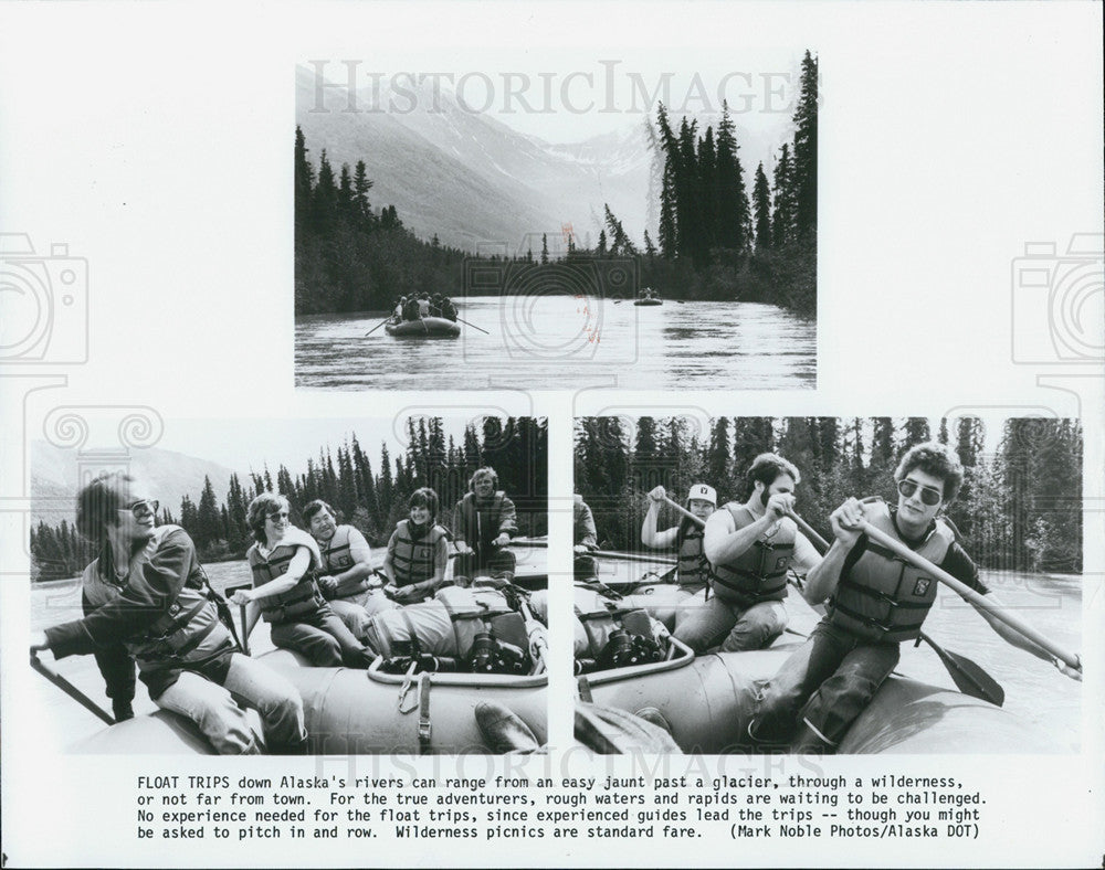 Press Photo Float Trip, Alaska Rivers - Historic Images