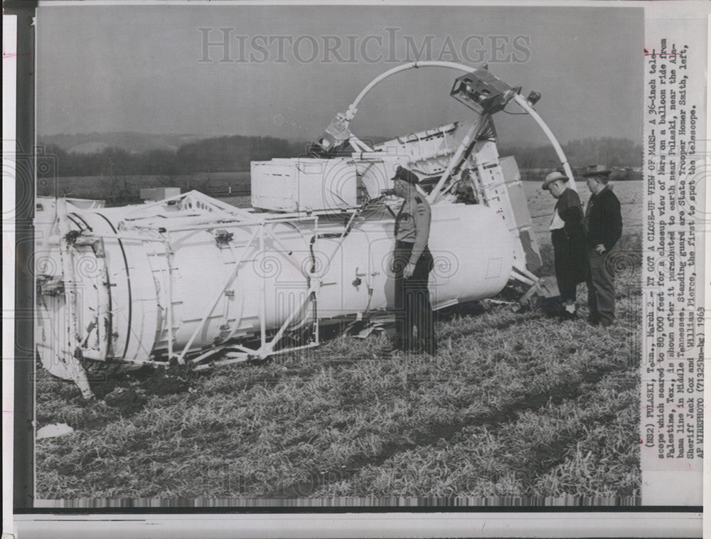 1963 Press Photo 36-Inch Telescope, Homer Smith, Jack Cox, William Pierce - Historic Images