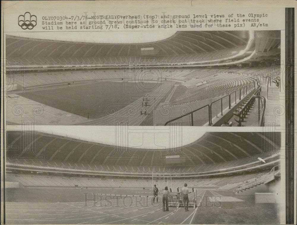 1976 Press Photo Olympic Stadium in Montreal, Canada - Historic Images