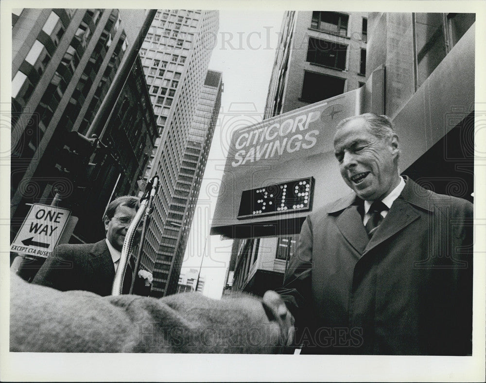 1984 Press Photo Walter Wriston chairman of Citicorp - Historic Images