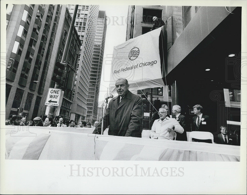 1984 Press Photo Walter Wriston chairman Citicorp - Historic Images