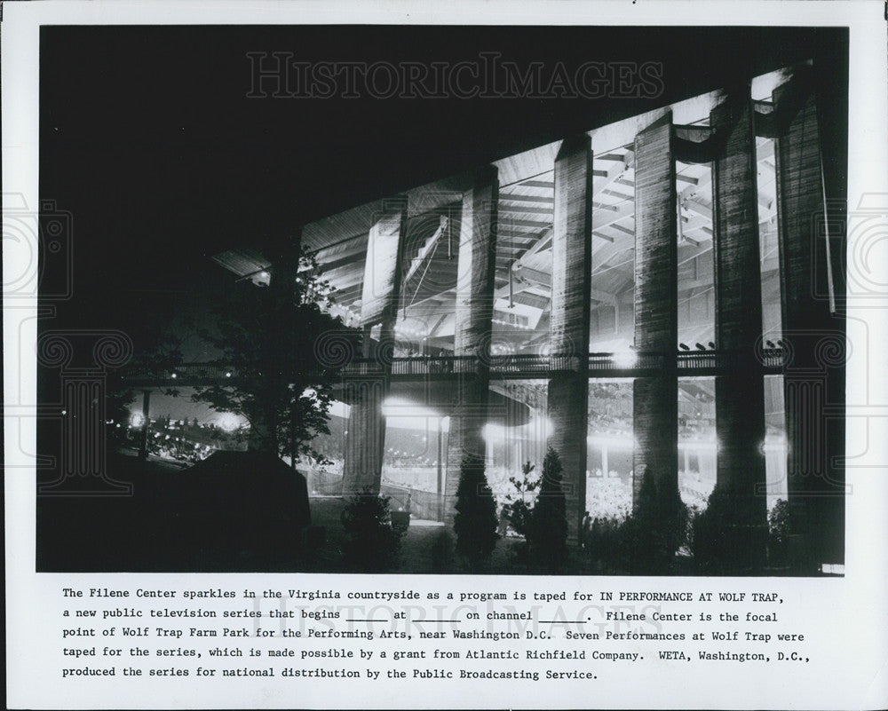 Press Photo Filene Center, Wolf Trap Park, Performing Arts - Historic Images