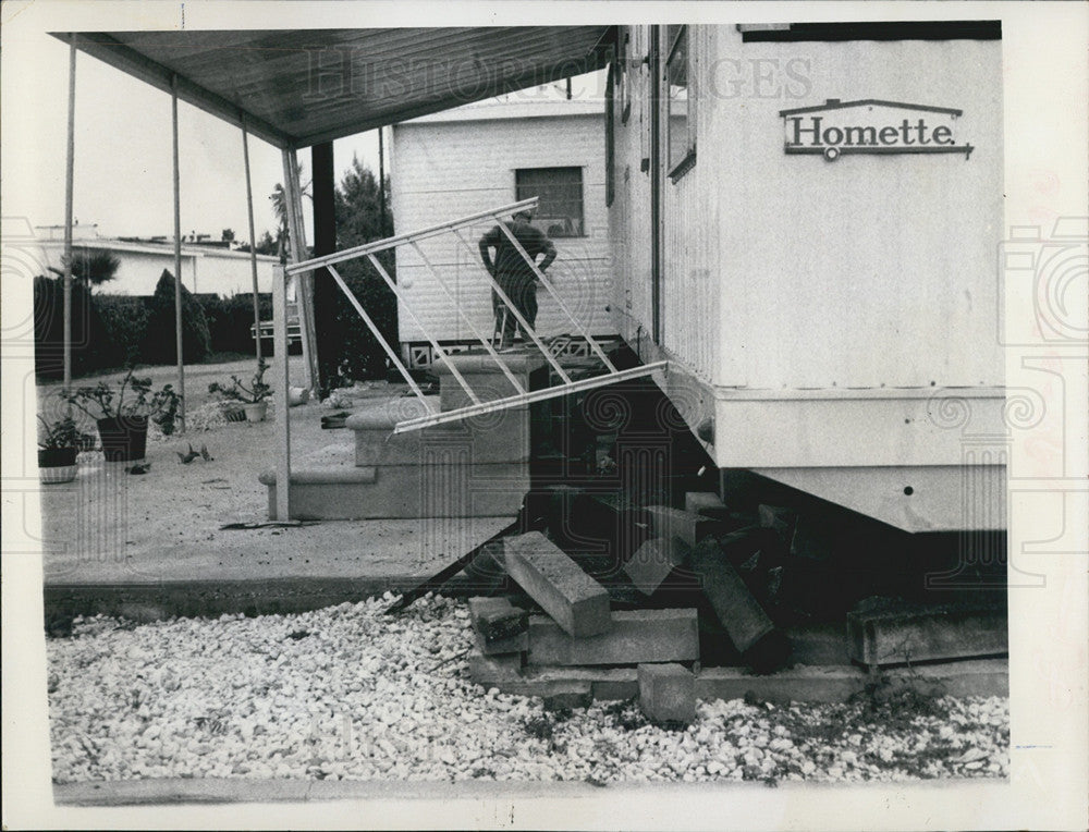 1971 Press Photo Tornado Damage/Parsley Trailer Park/Pinellas County Florida - Historic Images