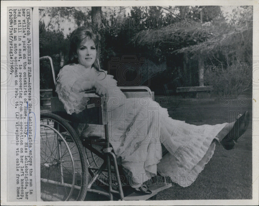 1969 Press Photo Gina Lollobrigida, Rome, Italy - Historic Images