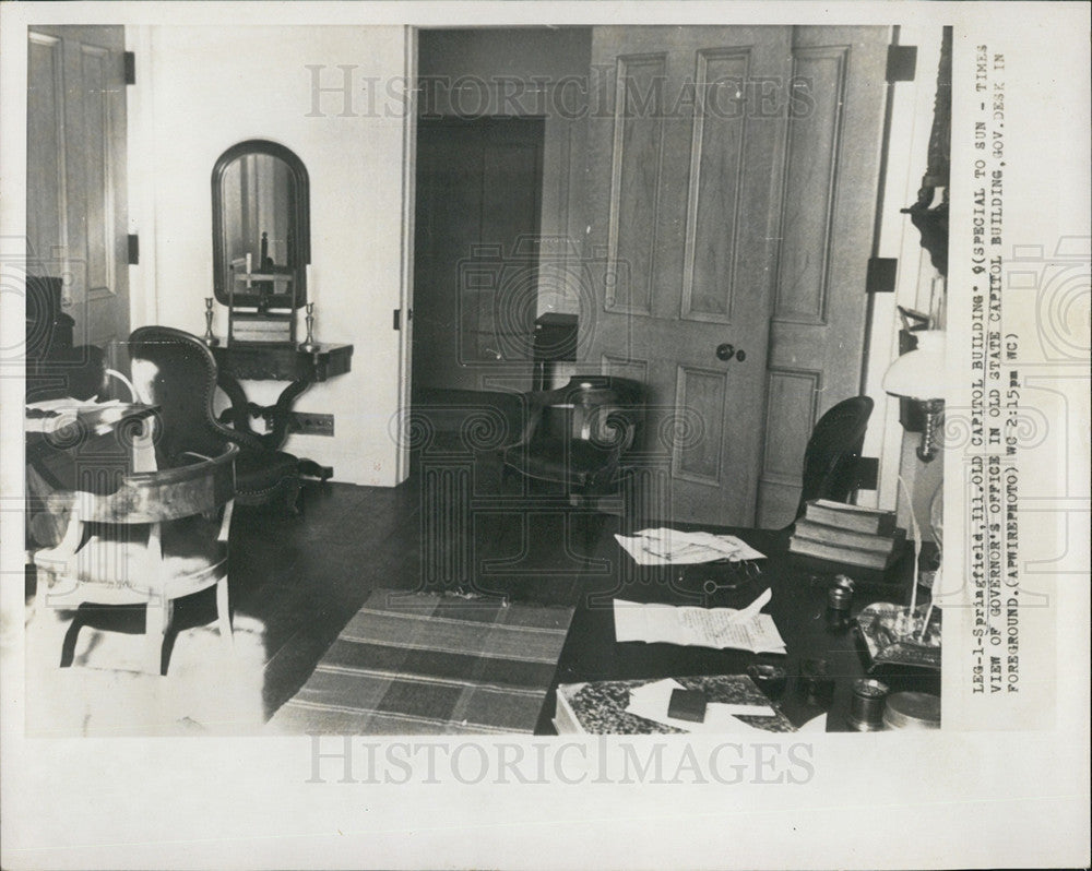 1969 Press Photo Old State Capitol Building Illinois/Governor&#39;s Office - Historic Images