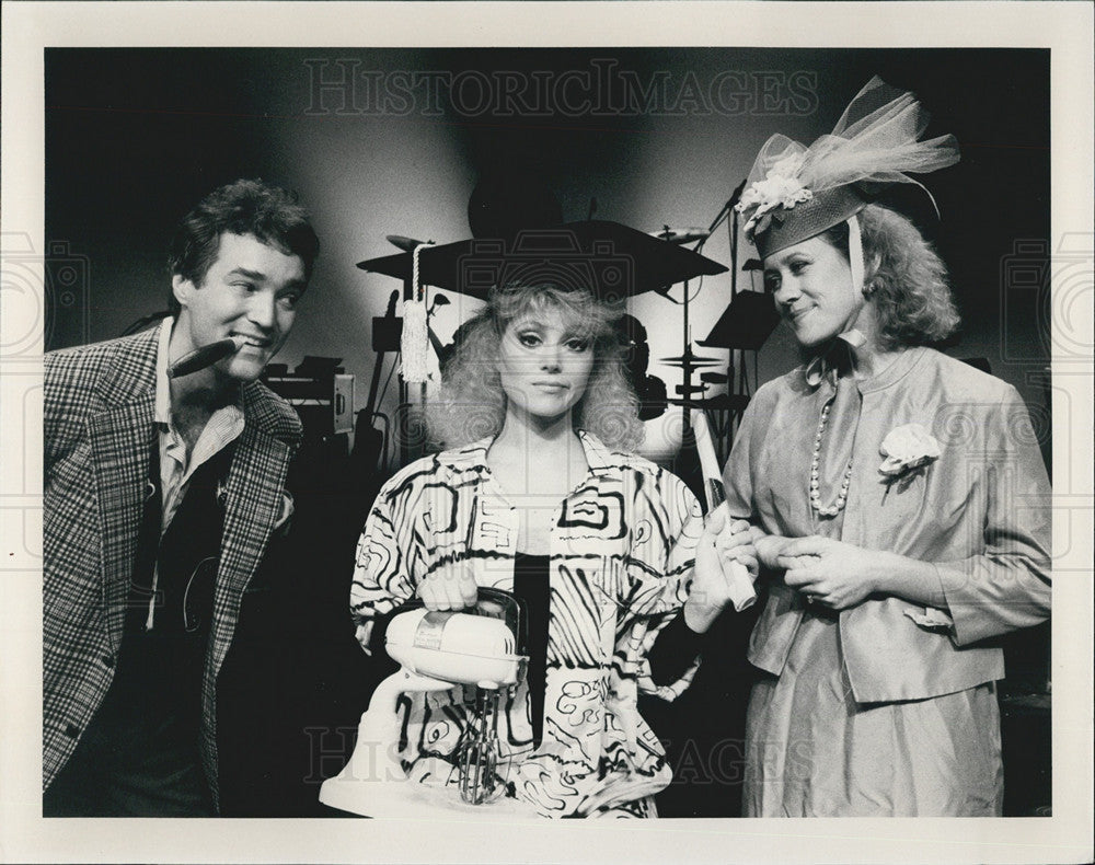 Press Photo Kurt Johns, Audrey Landers, Kathryn Jaeck - Historic Images