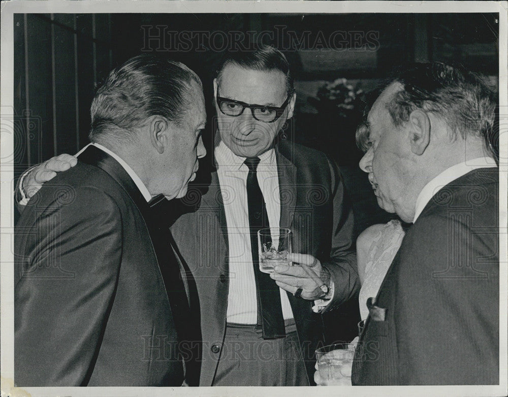 1966 Press Photo Irv Kupcinet Honor Party At Four Seasons Ed Sullivan/Joe Lewis - Historic Images