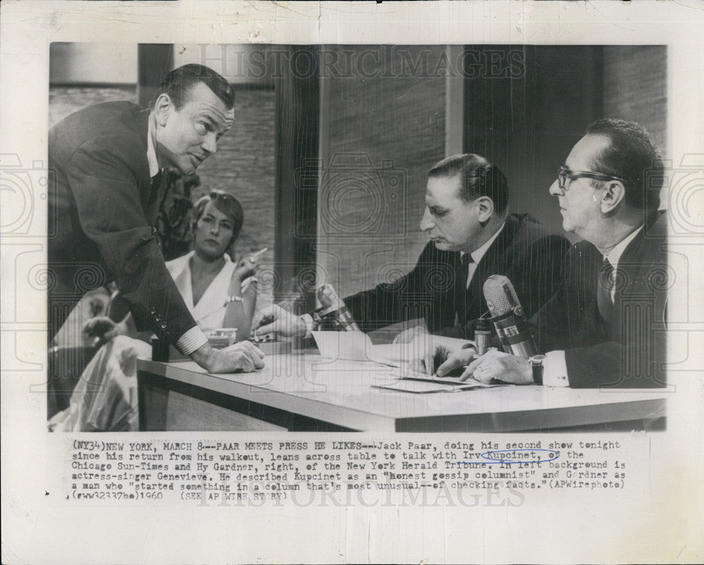 1960 Press Photo Jack Paer, Irv Kupcinet, Hy Gardnet - Historic Images