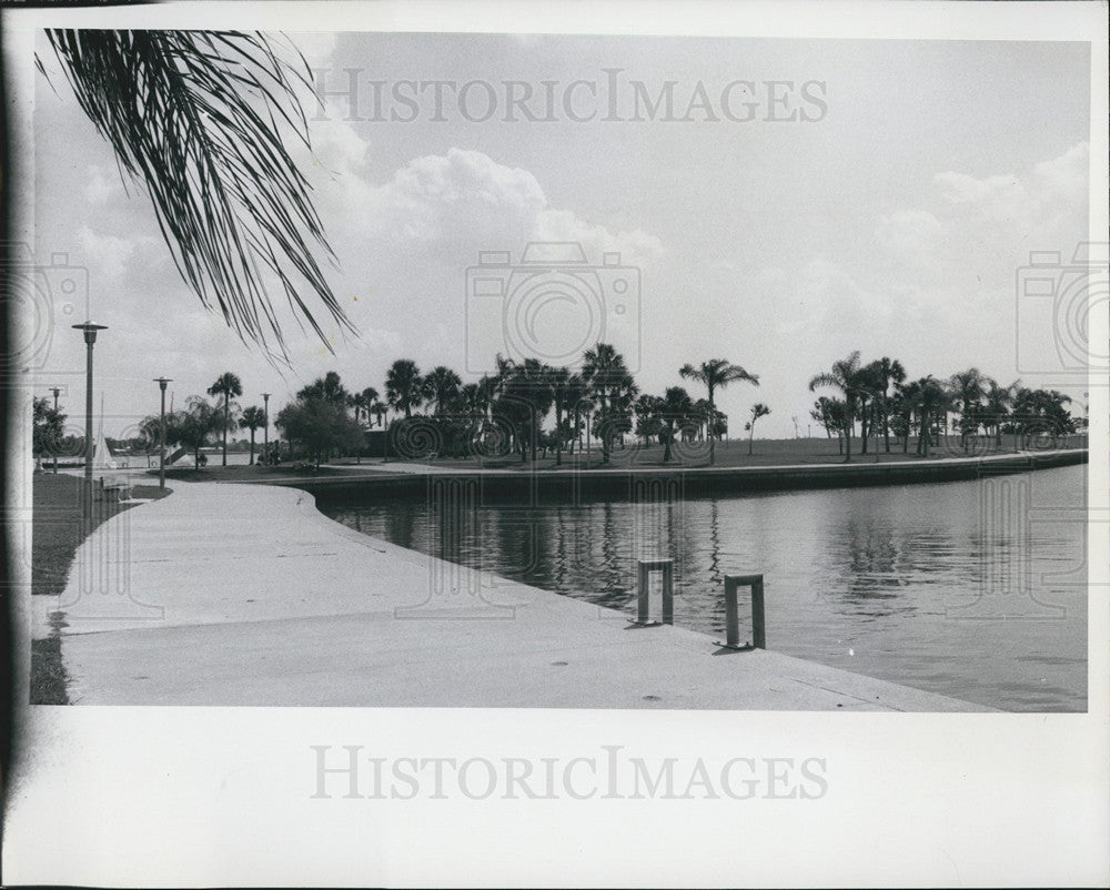 1968 Press Photo Sarasota&#39;s Marina Mar Empty Of People And Boats - Historic Images