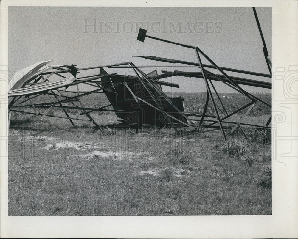 1969 Press Photo Tornado Damage, Bartow, Yeehaw Junction - Historic Images