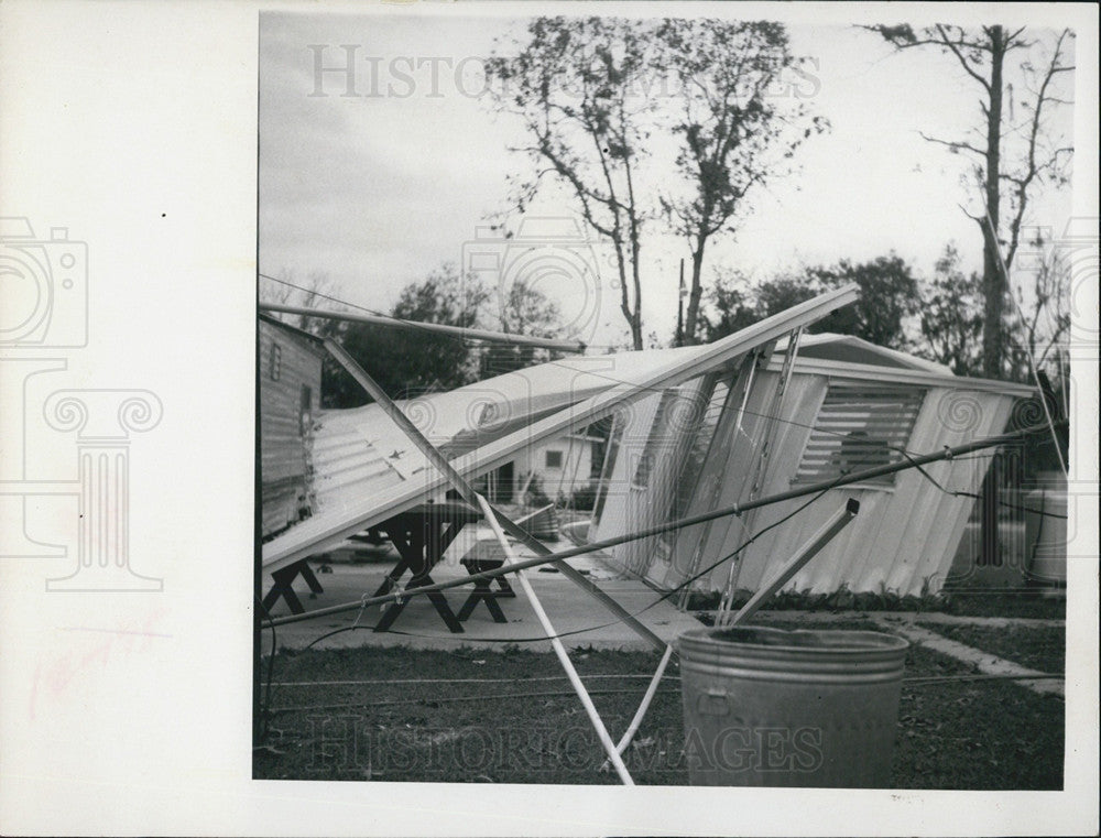 1968 Press Photo Tornado Damage Griffin Trailer Park Mobile Home Florida - Historic Images