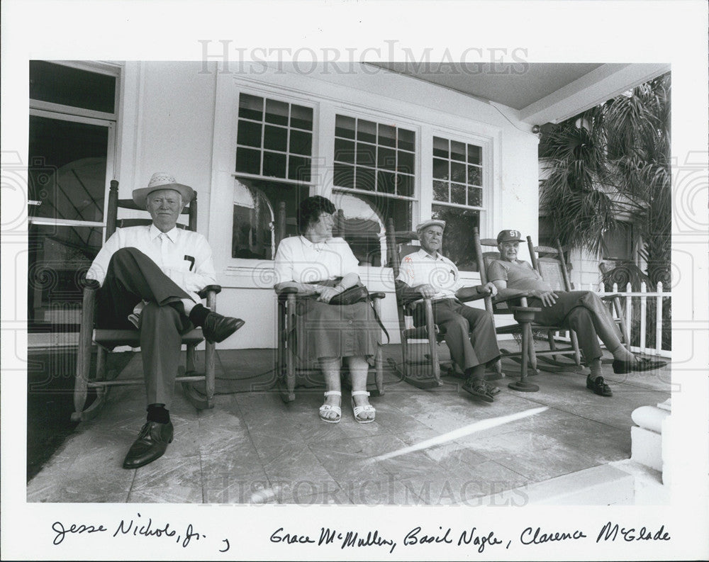 1992 Press Photo Jesse Nichols Jr, Grace McMullen, Basil Nagle, Clarence McGlade - Historic Images