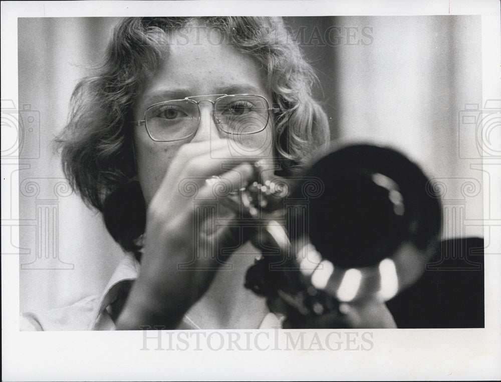 1975 Press Photo John Ruby, Florida High School  Band. - Historic Images