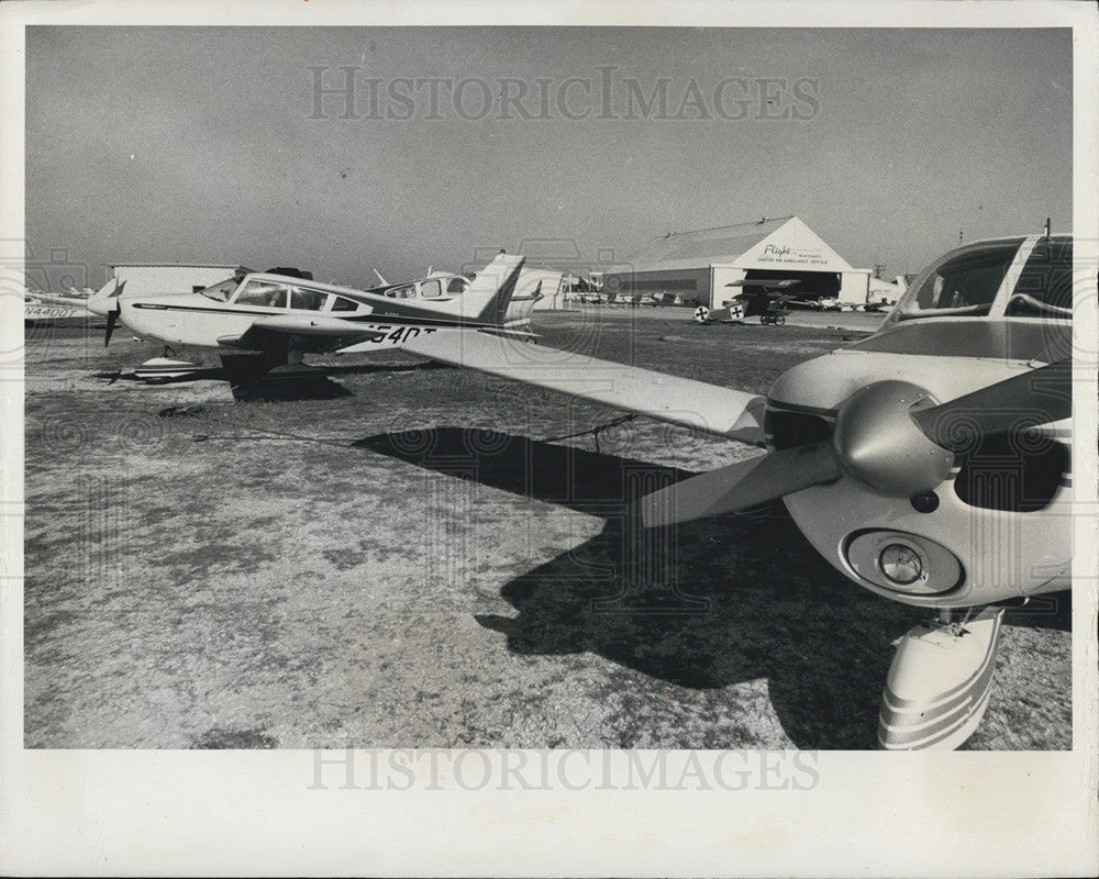 1975 Press Photo Albert Whitted Airport in St. Petersburg, Florida - Historic Images