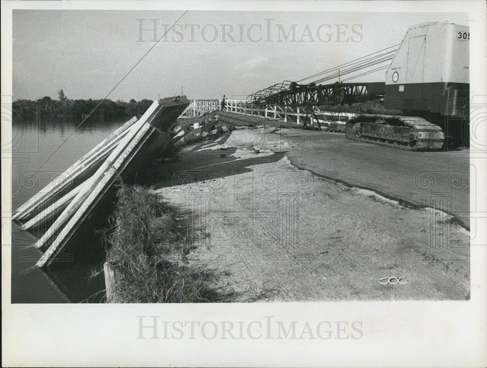 1969 Press Photo Weedon Island Bridge St Petersburg Closed Repairs - Historic Images