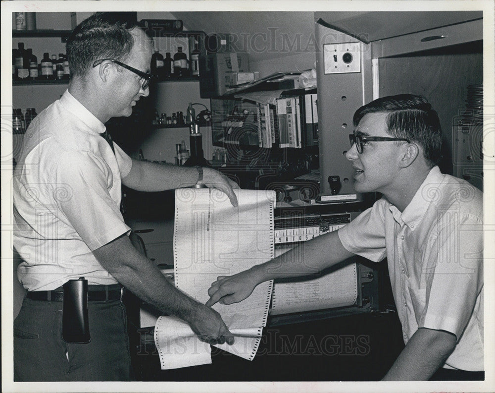 1966 Press Photo Dr RJ Clark, Robert Serfass, Florida State University - Historic Images